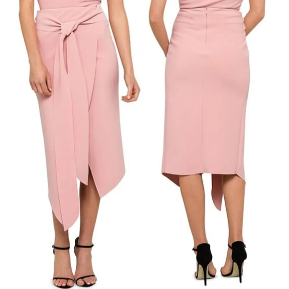 Bec + Bridge Lady Allure Faux Wrap Skirt/Pink, 16727 - Picture 1 of 12